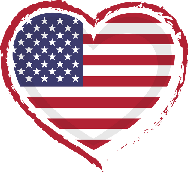 United States Flag Heart